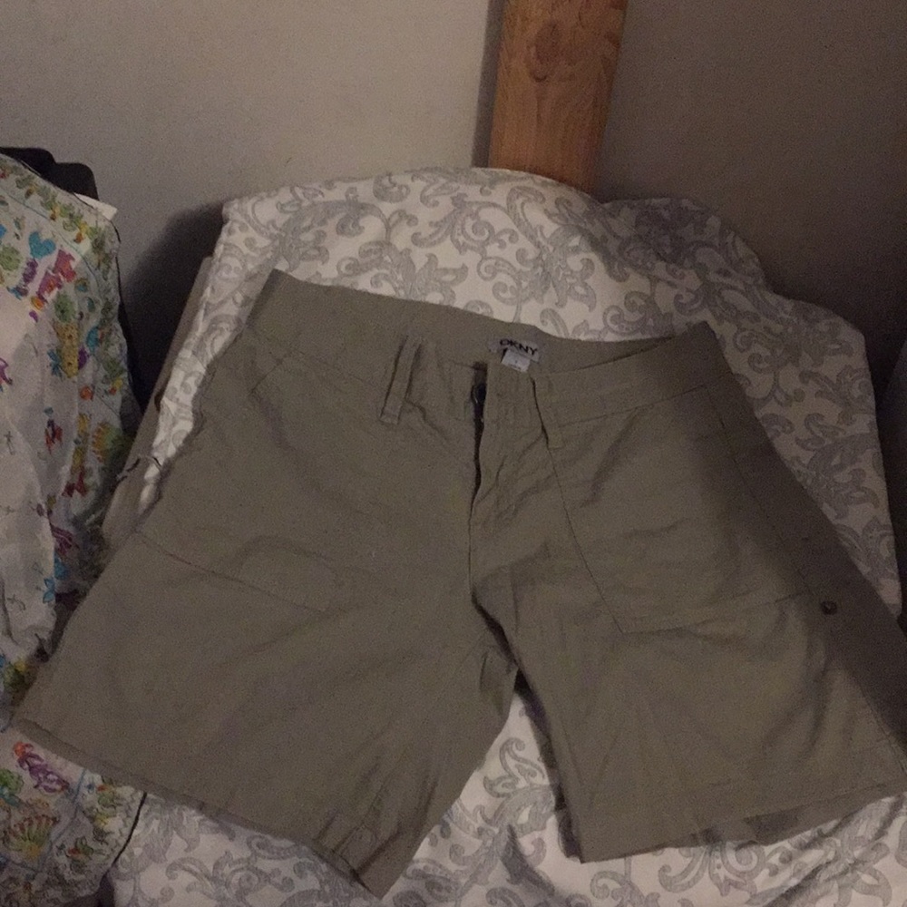 army green dkny shorts